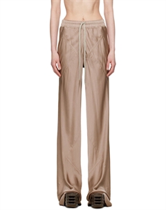 Брюки для отдыха Hollywood с косой талией и завязками цвета таупа Rick owens