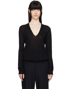 Черный свитер Hollywood с V-образным вырезом Rick owens