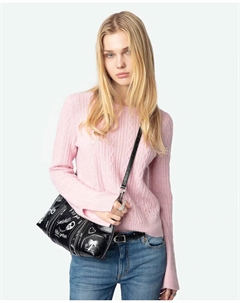 Женский однотонный свитер Jonasson из 100% кашемира, розовый Zadig&voltaire