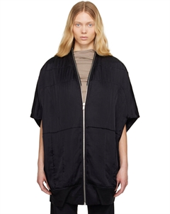 Черная куртка-бомбер Hollywood Giderded Bubble Rick owens