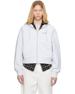 Серая толстовка с капюшоном American Script Carhartt work in progress