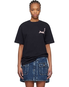 Футболка с принтом на спине «JWA» темно-синего цвета Jw anderson