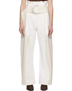 Джинсы Off-White со сборками и D-образным креплением Jw anderson