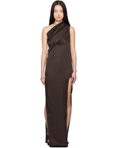 Коричневое платье-макси Hollywood Athena Arrowhead Rick owens