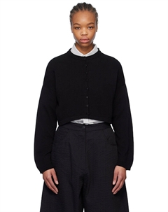 Черный хлопковый укороченный кардиган Cordera