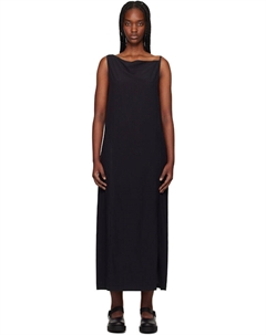 Черное платье макси с разрезом Y-3