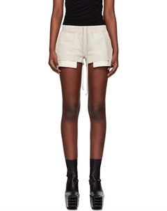 Короткие кожаные шорты-боксеры Off-White Hollywood Fog Rick owens