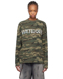 Футболка с длинными рукавами и логотипом Green Sparkle We11done