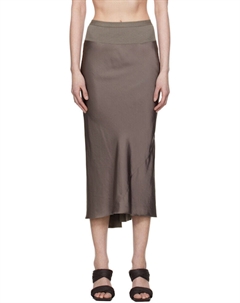 Серая юбка-миди Hollywood с косой талией Rick owens