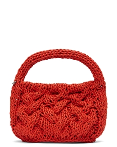 Сумка с узором «Косичка» оранжевого цвета Jw anderson