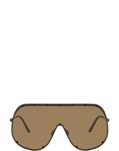 Черные солнцезащитные очки Hollywood Shield Rick owens