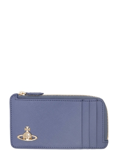 Синяя визитница на молнии Vivienne westwood