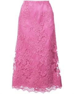 Marchesa кружевная юбка миди 8 розовый Marchesa