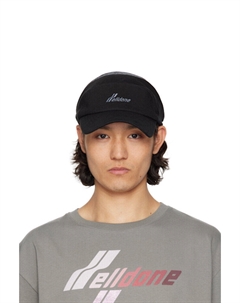 Черный джерси шарф-шапка с принтом плюшевого медведя We11done