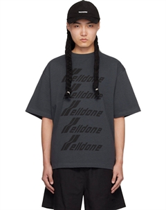 Футболка с серым логотипом спереди We11done