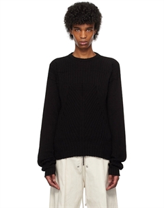 Черный свитер с круглым вырезом в стиле «Голливуд» Rick owens