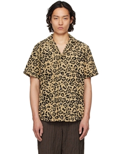 Бежевый и черный Leo Cuba Terry рубашка Oas