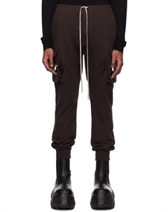 Коричневые брюки-карго Hollywood Mastodon Rick owens