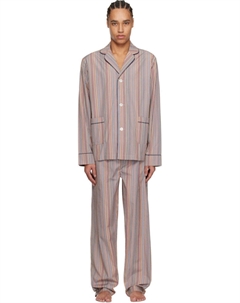 Пижамный комплект из хлопка с разноцветными полосками «Signature Stripe» Paul smith