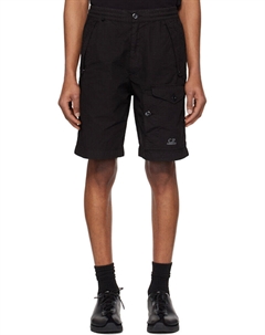 Черные шорты-карго из микрорепса C.p. company