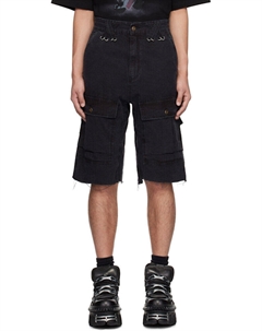 Черные военные винтажные шорты We11done