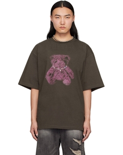 Футболка с изображением серого жемчужного медведя We11done