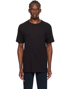 Черная классическая футболка с принтом пламени Rag & bone