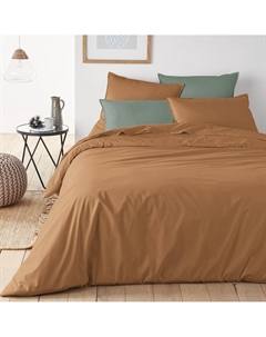 Однотонный пододеяльник из органического хлопка Scenario каштановый Laredoute