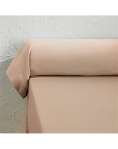 Наволочка на подушку-валик однотонная из стираного хлопка Scenario бежевый Laredoute