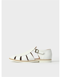 Босоножки закрытые, белые Gallucci