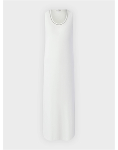 Платье макси с разрезом, кремовое Panicale