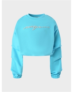 Свитшот с вышивкой бисером Msgm