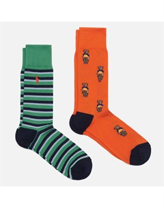 Комплект носков Polo Bear & Stripe Crew 2-Pack Polo ralph lauren
