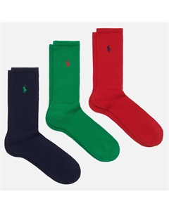 Комплект носков Polo PLR Rib Crew 3-Pack Polo ralph lauren