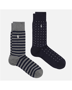 Комплект носков Dot & Stripe Crew 2-Pack Polo ralph lauren