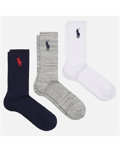 Комплект носков Embroidered Big Pony 3-Pack Polo ralph lauren