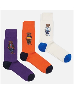 Комплект носков Polo Bear Crew Gift Box 3-Pack Polo ralph lauren