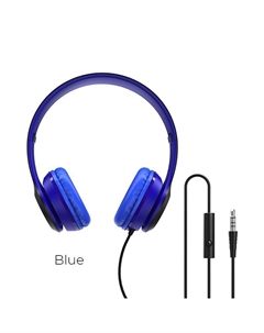 Проводные наушники BO5 Star sound, jack 3.5 мм, синий (6931474709936) Borofone