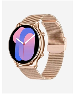 Смарт-часы BRSKM20GG с пульсометром, трекером сна, тонометром, Золотой Bandrate smart