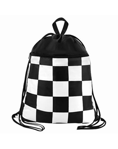 Мешок для обуви БОЛЬШОЙ, с ручкой, карман на молнии Black and white Brauberg