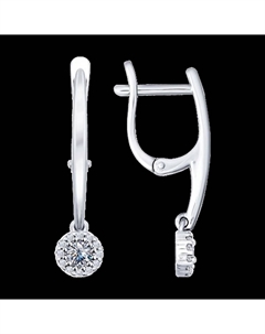 Серьги из серебра с фианитами Sokolov