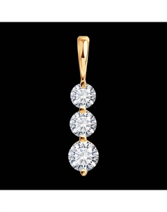 Подвеска из золота с бриллиантами выращенными Sokolov