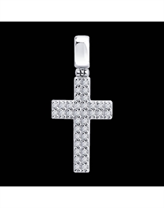 Подвеска из белого золота с бриллиантами выращенными Sokolov