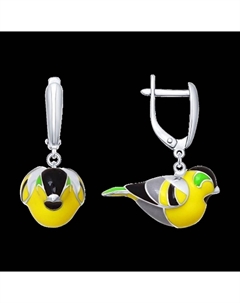 Серьги из серебра с эмалью Sokolov