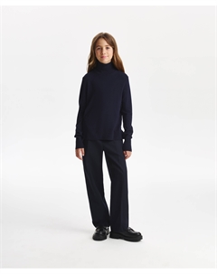 Водолазка для девочки вязаная синяя Gulliver