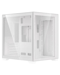 Корпус mATX ACC-ZMS03W белый, без БП, боковая и фронтальная пенль из закалённого стекла, USB 2.0, USB 3.0, USB 3.1 Accord