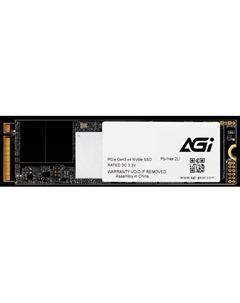 Накопитель SSD M.2 2280 1T0G16AI198 AI198 1TB PCIe Gen3x4 NVMe 3D NAND TLC 2000/1690MB/s IOPS 214K/243K MTBF 1.6M 400TBW 0.37DWPD RTL Agi