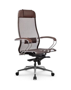 Кресло S-1.041 Infinity Easy Clean, на колесиках, сетка, темно-коричневый/темно-коричневый Метта