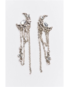 Серьги с полумесяцем и цепочками Befree