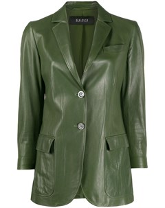 Gucci pre owned куртка узкого кроя 2005 го года 38 зеленый Gucci pre-owned